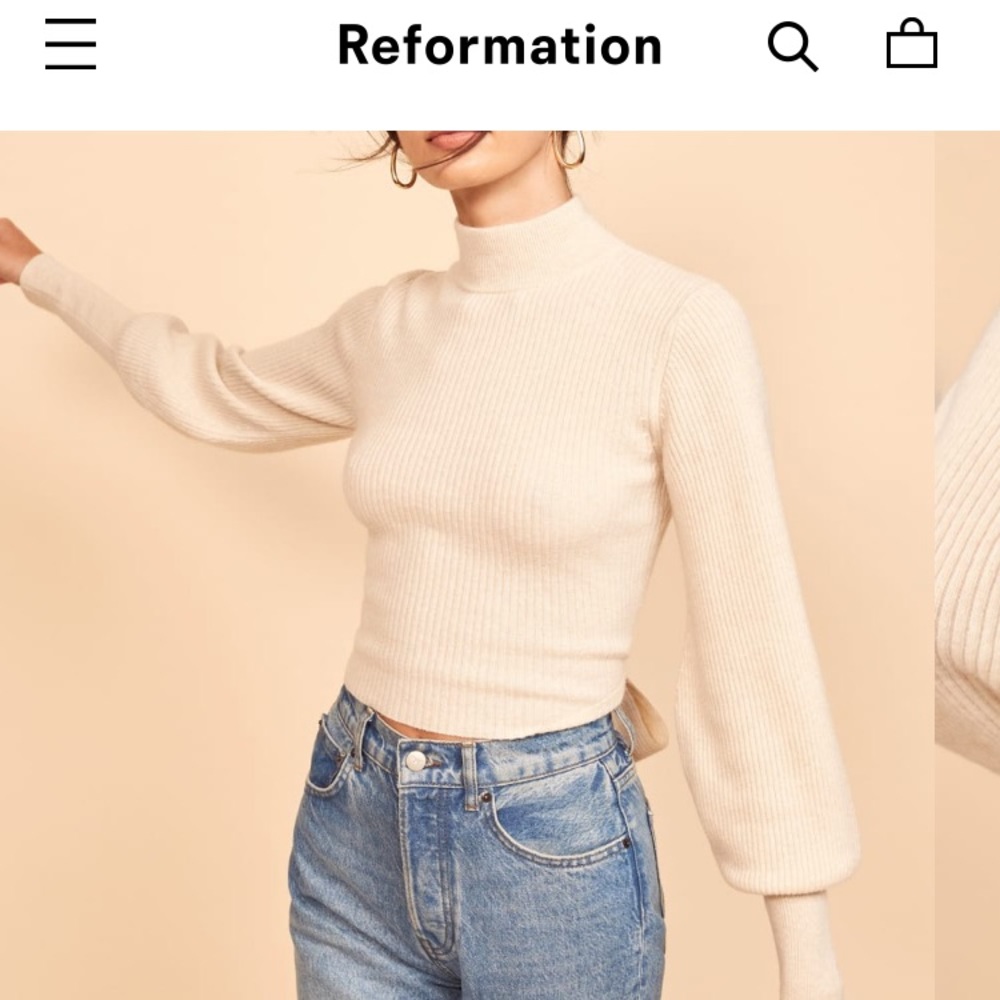 Reformation Osteria Open Back Sweater